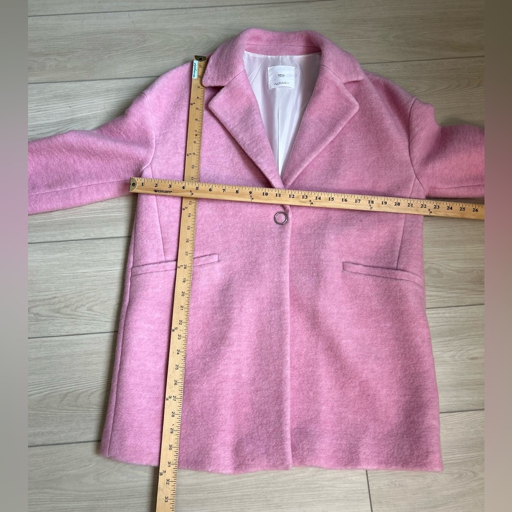 MNG Casual  ~ Wool Blend Elegant Pink Women's Coat. - Picture 9 of 12
